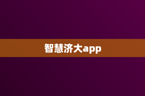 智慧济大app