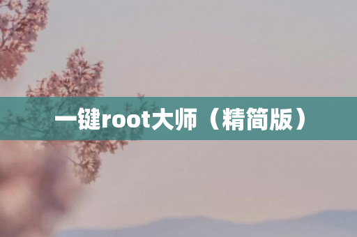 一键root大师（精简版）