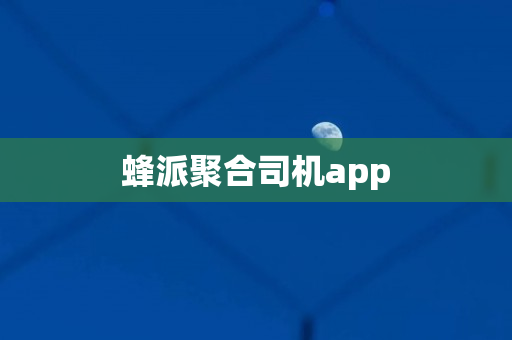 蜂派聚合司机app