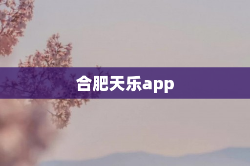 合肥天乐app