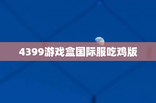 4399游戏盒国际服吃鸡版