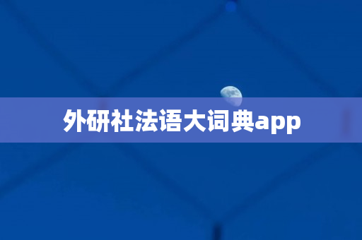 外研社法语大词典app