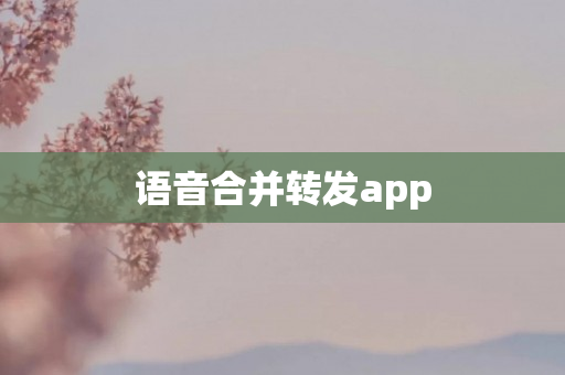 语音合并转发app