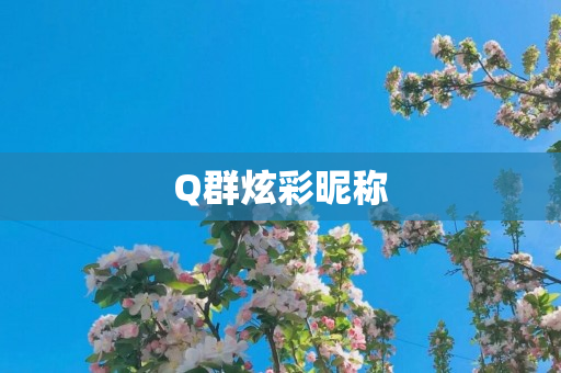 Q群炫彩昵称