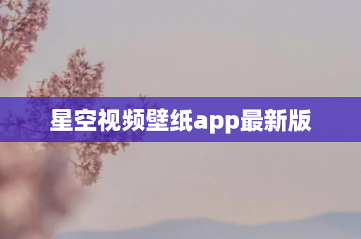 星空视频壁纸app最新版