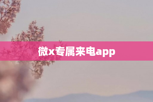 微x专属来电app