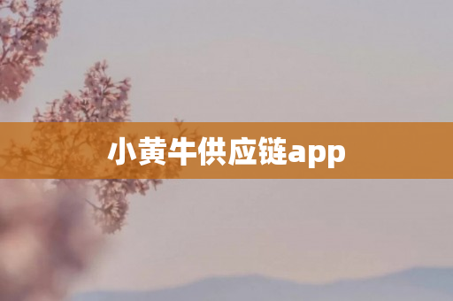 小黄牛供应链app