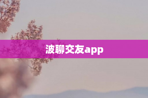 波聊交友app