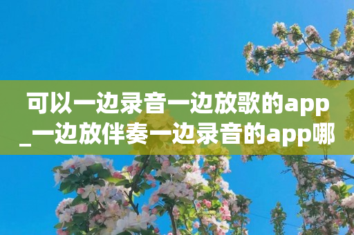 可以一边录音一边放歌的app_一边放伴奏一边录音的app哪个好