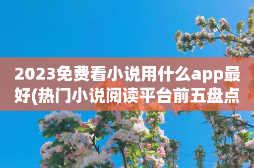 2023免费看小说用什么app最好(热门小说阅读平台前五盘点)