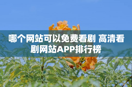 哪个网站可以免费看剧 高清看剧网站APP排行榜