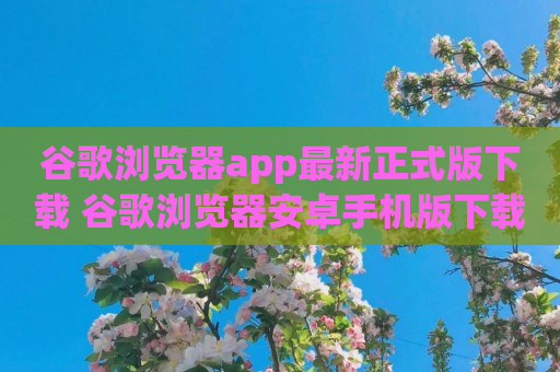 谷歌浏览器app最新正式版下载 谷歌浏览器安卓手机版下载