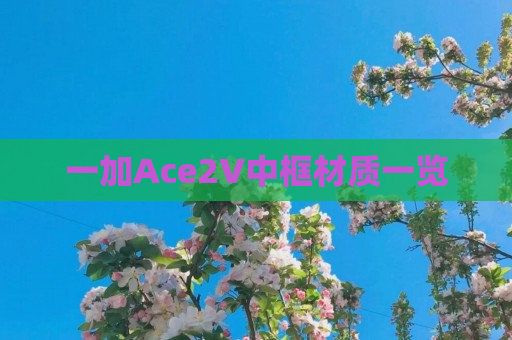 一加Ace2V中框材质一览