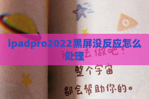 ipadpro2022黑屏没反应怎么处理