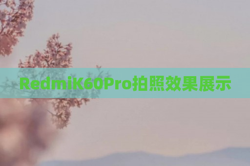 RedmiK60Pro拍照效果展示