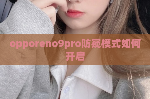 opporeno9pro防窥模式如何开启