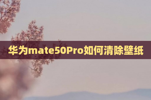 华为mate50Pro如何清除壁纸