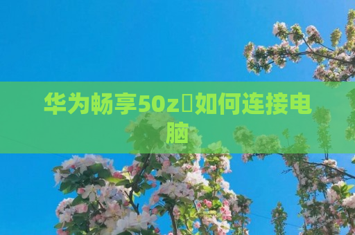 华为畅享50z​如何连接电脑