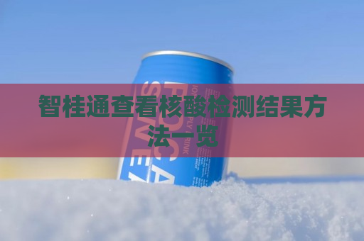 智桂通查看核酸检测结果方法一览