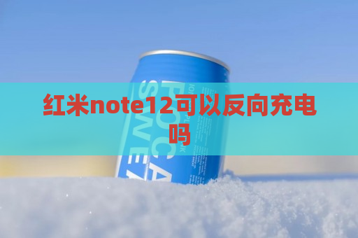 红米note12可以反向充电吗