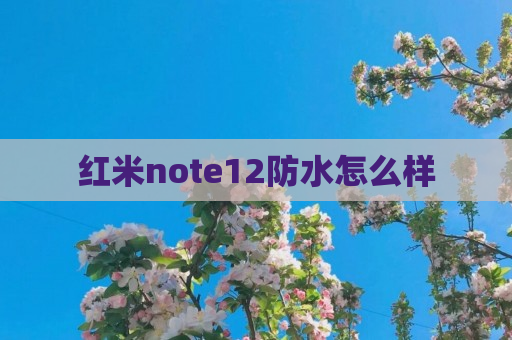 红米note12防水怎么样