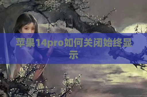 苹果14pro如何关闭始终显示