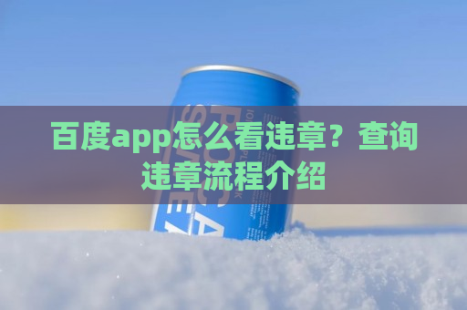 百度app怎么看违章？查询违章流程介绍