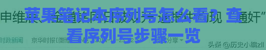 苹果笔记本序列号怎么看？查看序列号步骤一览