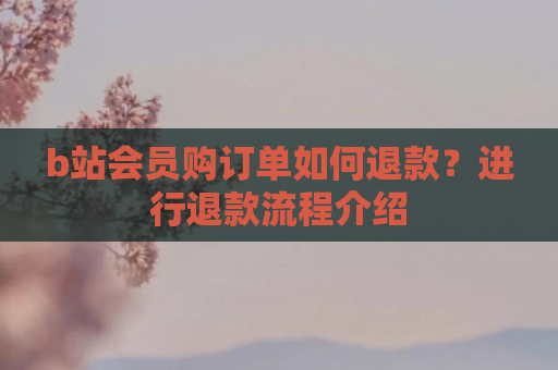 b站会员购订单如何退款？进行退款流程介绍