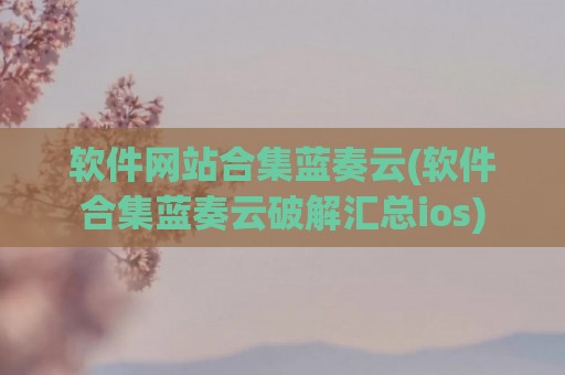 软件网站合集蓝奏云(软件合集蓝奏云破解汇总ios)