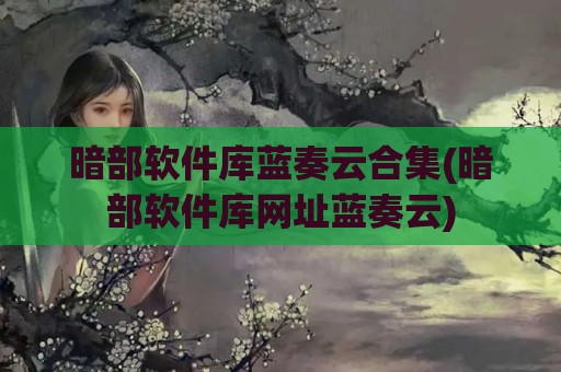 暗部软件库蓝奏云合集(暗部软件库网址蓝奏云)